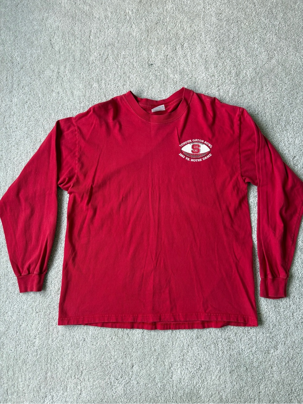 Hanes Red Crewneck Longsleeve